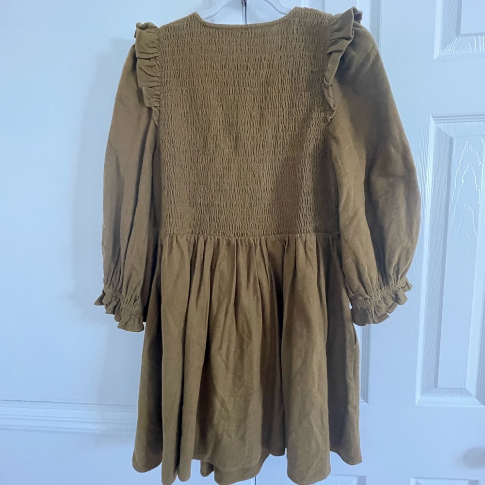 NWT Madewell Flannel Lucie V-Neck Smocked Mini Dress Thanksgiving Fall - Picture 8 of 9